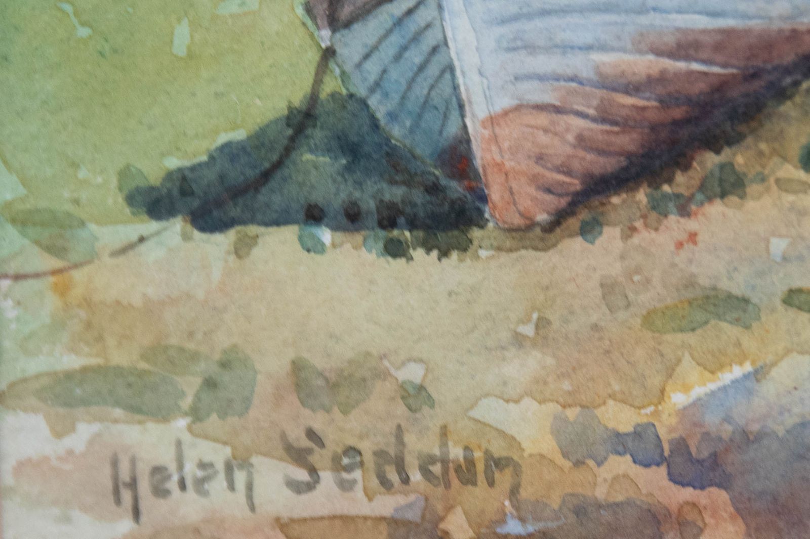 Helen Priscilla Seddon Stisa (1891 1975) Watercolour, Conwy Castle photo vinterior