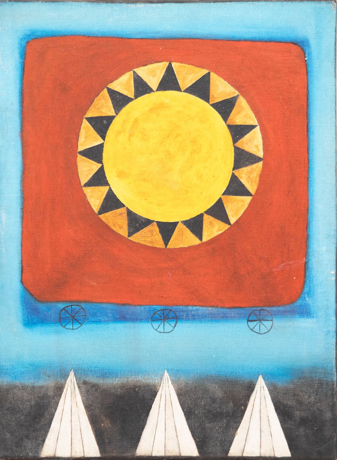 20th Century Oil Towards The Sun