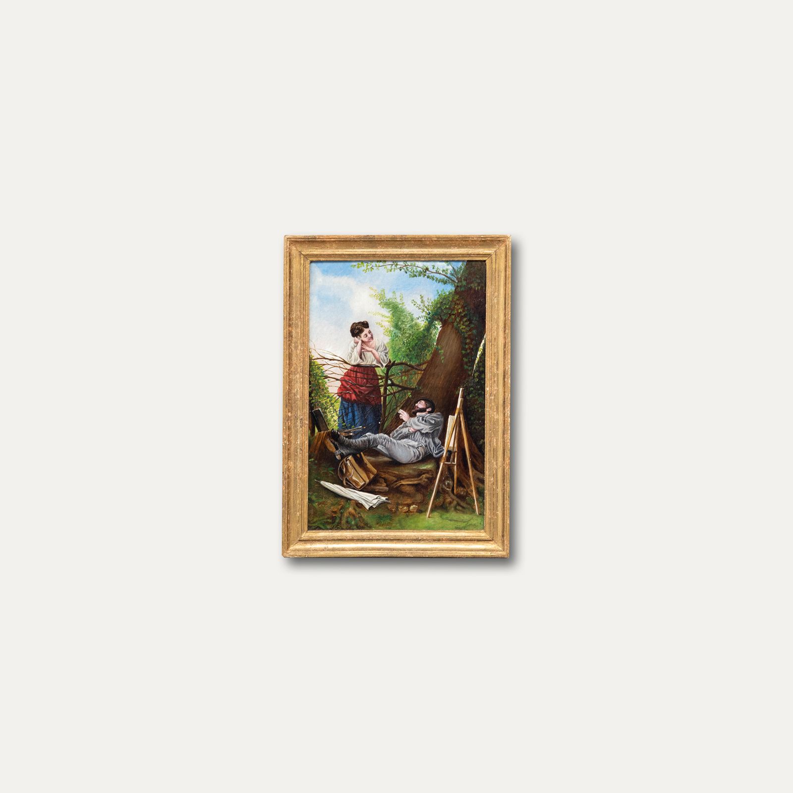 Italian School C.1886 Oil In Love With The Artist photo vinterior