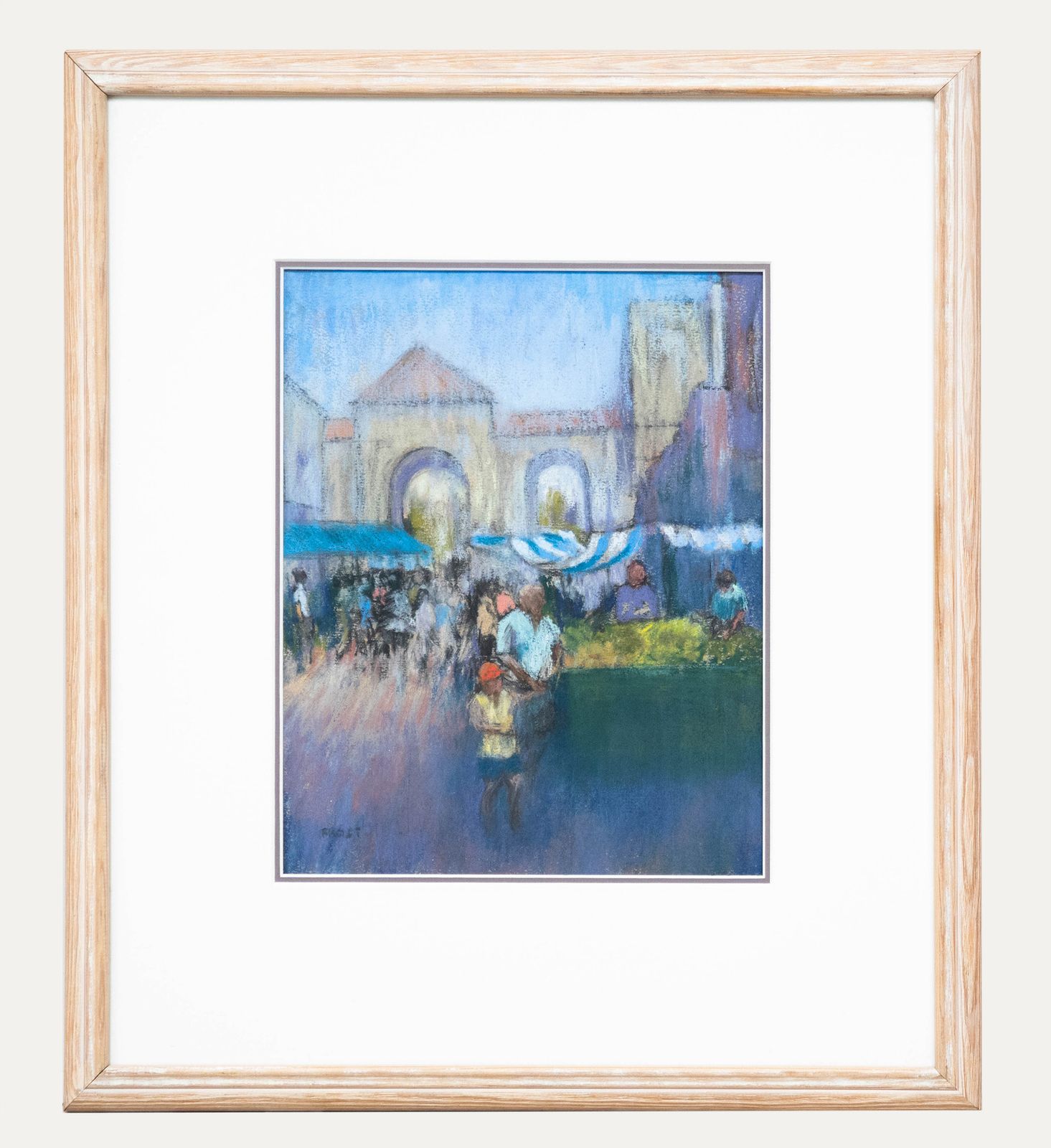 Michael Frost 20th Century Pastel, Market Day In Andalusia