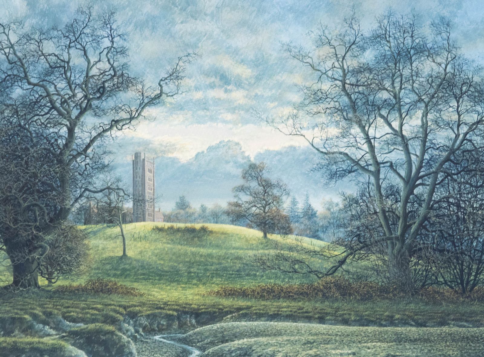 Michael John Pettersson (B.1939) Framed Watercolour, Freston Tower photo furniture