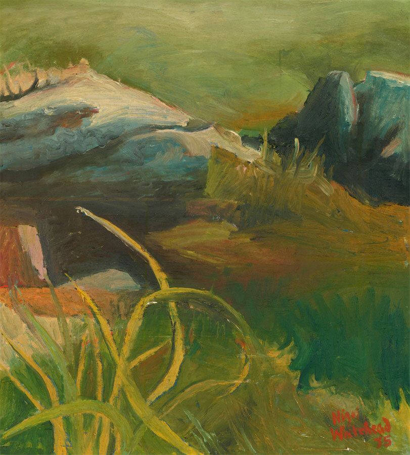 Nigel Whitehead 1975 Oil, View Of The Mountains