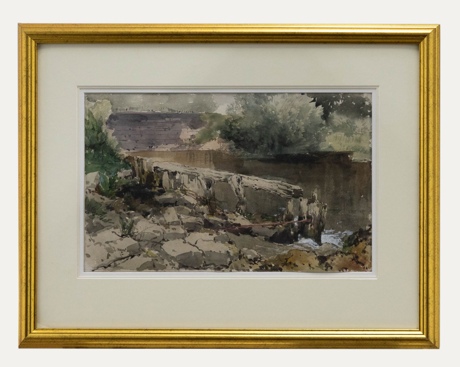 Attrib. William Collingwood Smith (1815 1887) Watercolour, River Landscape