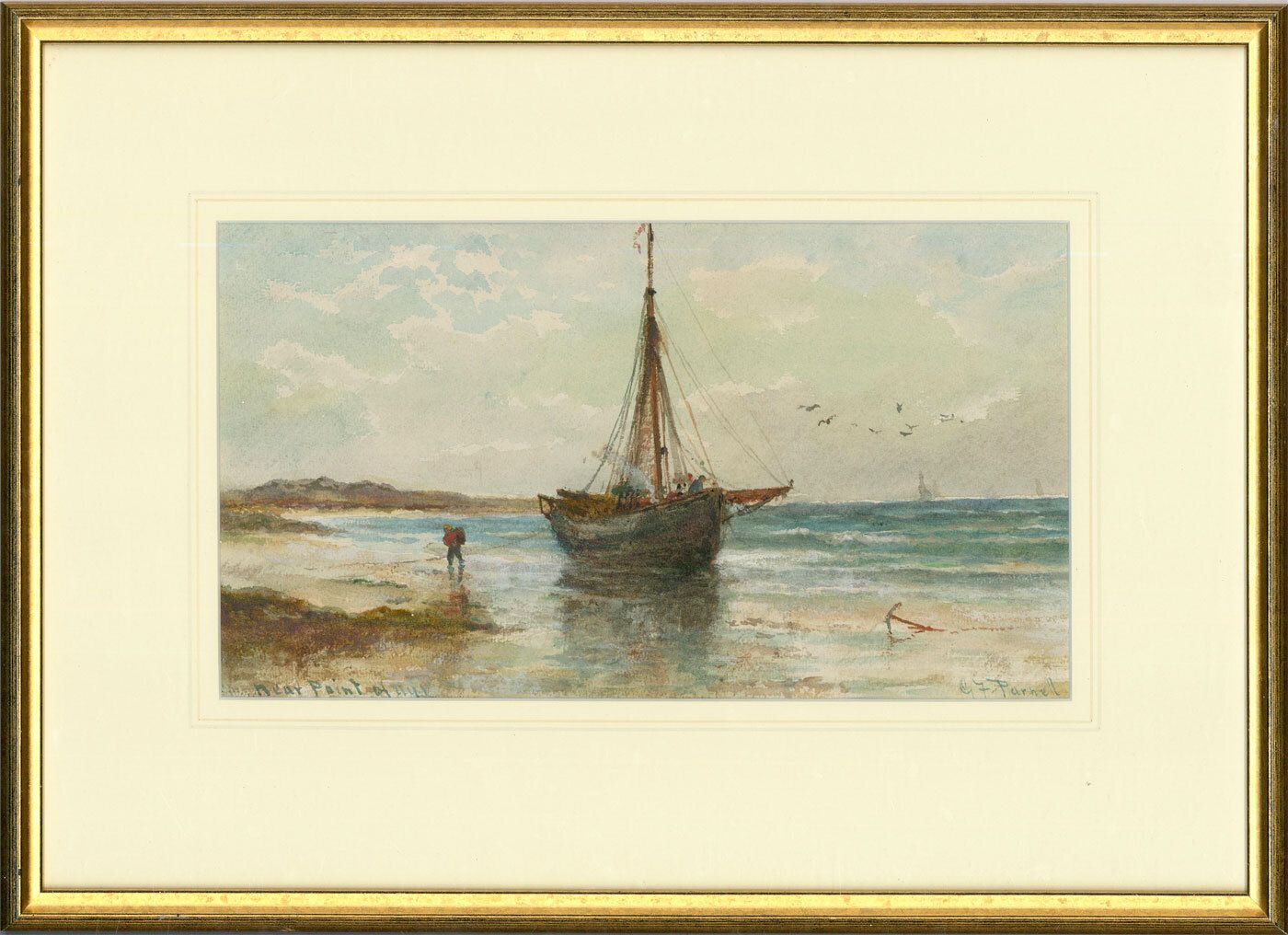 G.F. Parnell Early 20th Century Watercolour, Near Point Of Ayr
