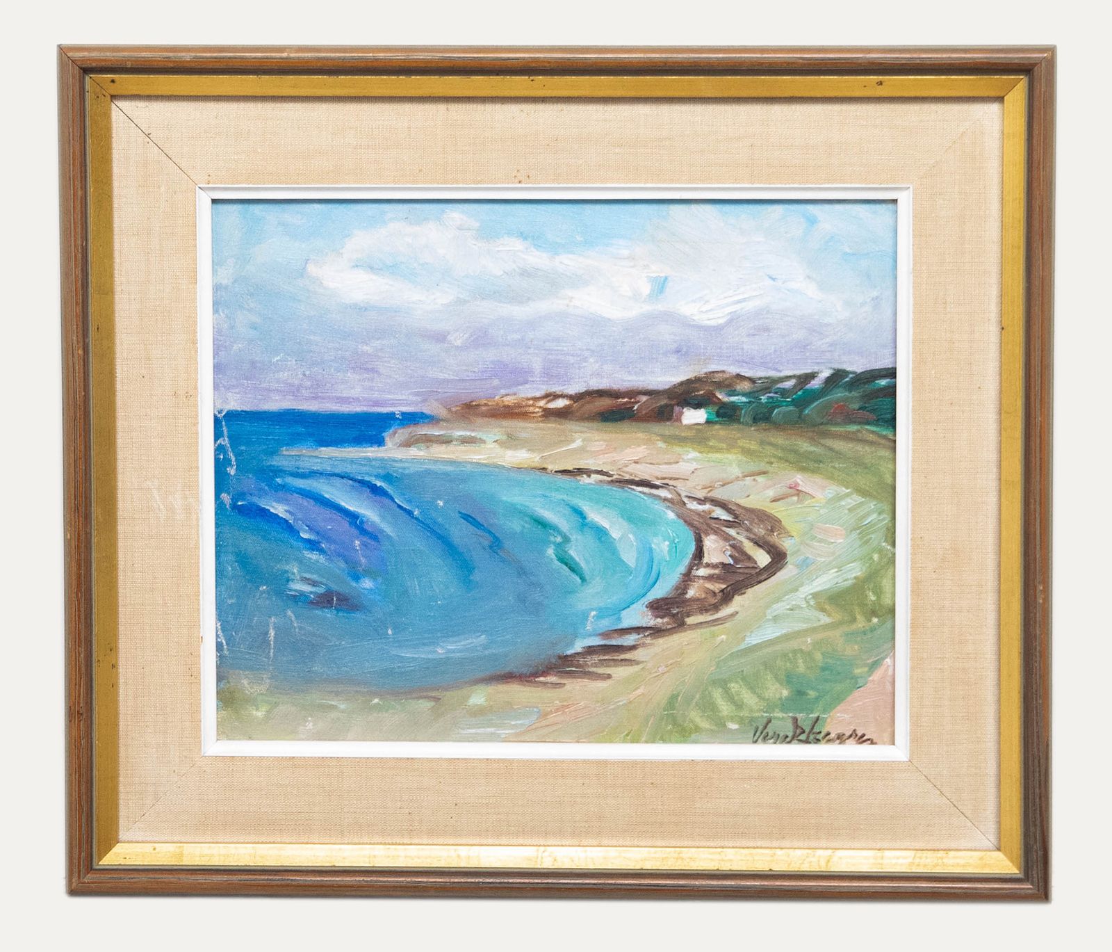 Vera Ekengren Framed 20th Century Oil, Seaweed Cove