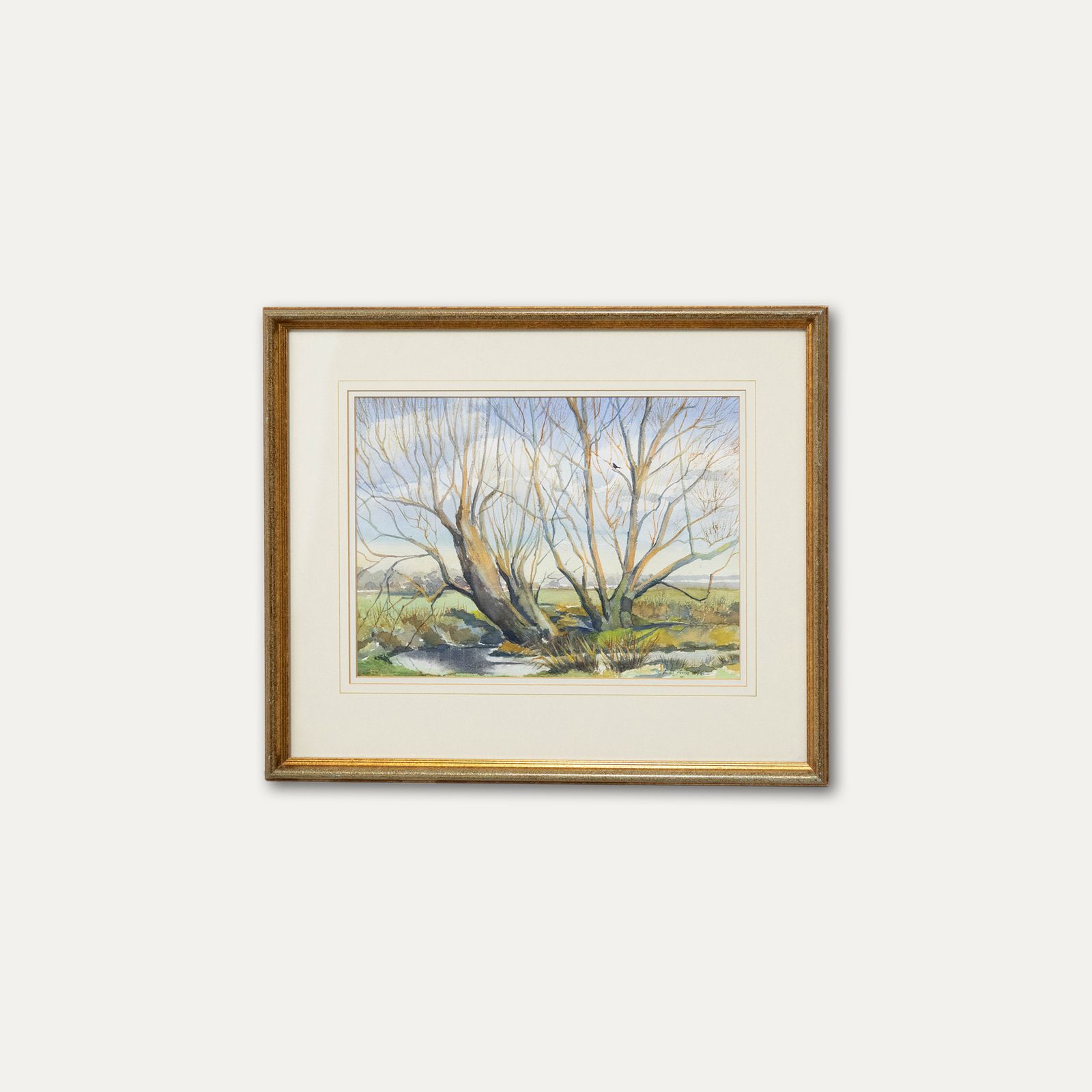 L. S. Frost Framed Contemporary Watercolour, Willows By The Water photo buy