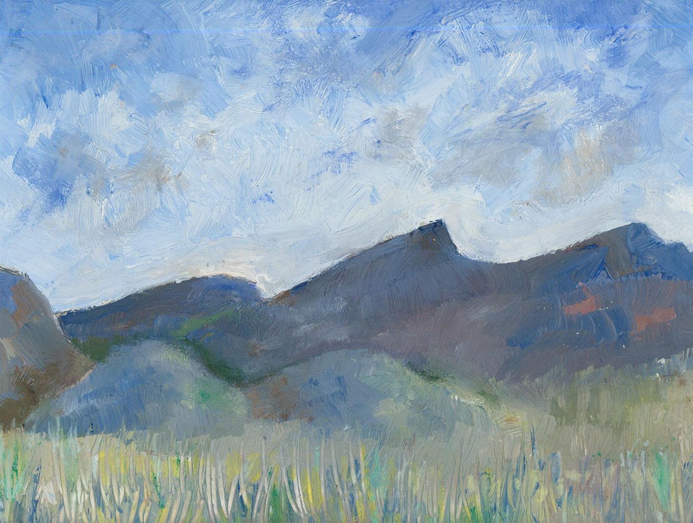 Seiriol Davies Framed Contemporary Oil, Pen Y Fan photo furniture