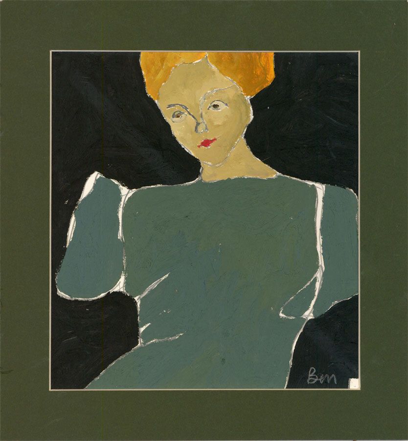Ben Carrivick Contemporary Oil, Green Dress photo furniture