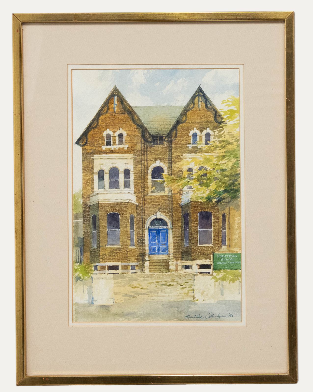 Grenville Cottingham Rsma Rba (1943 2007) Framed Watercolour, Pointers School