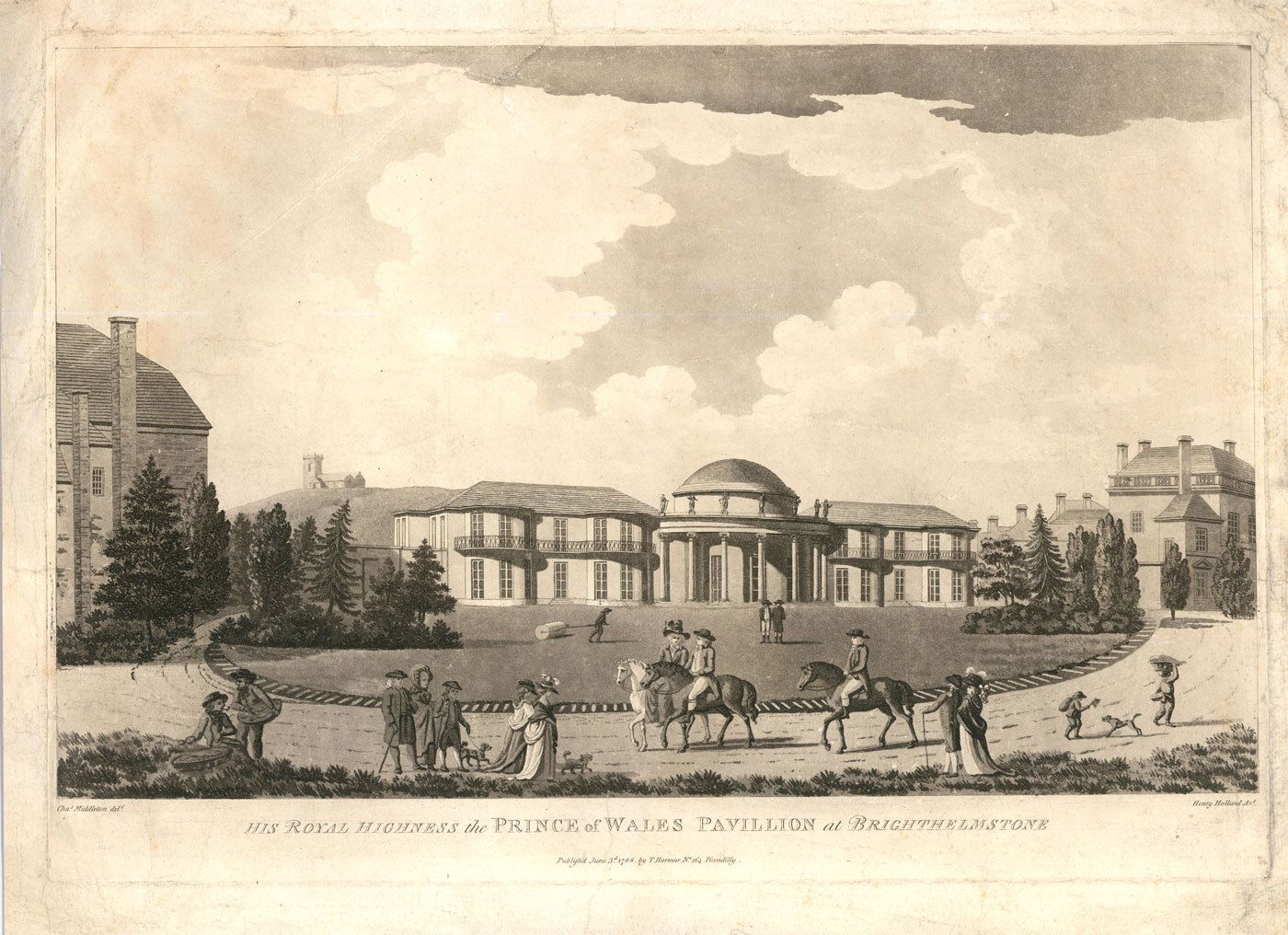 Charles Middleton 1788 Engraving, The Prince Of Wales Pavilion photo furniture