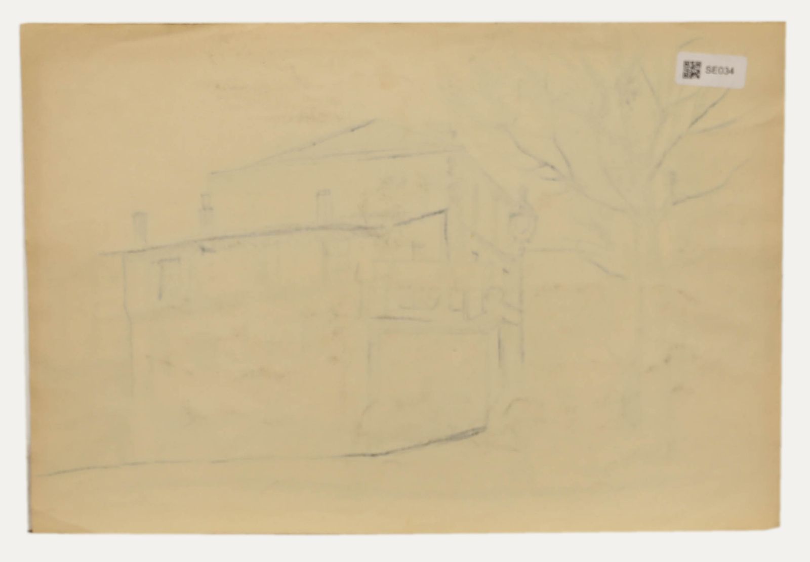 Georges Pacouil (1903 1996) Mid 20th Century India Ink, The Car Dealership II photo for sale