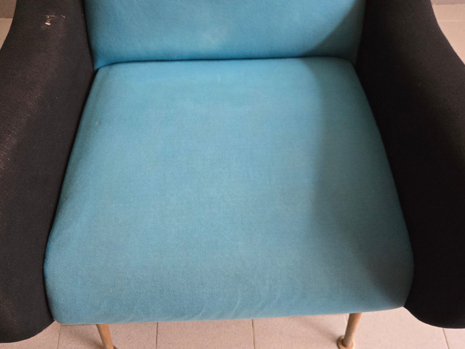 Vintage 1950 Rockabilly Wool Jersey Armchair Dlg Marco Zanuso Arflex 50s photo vintage