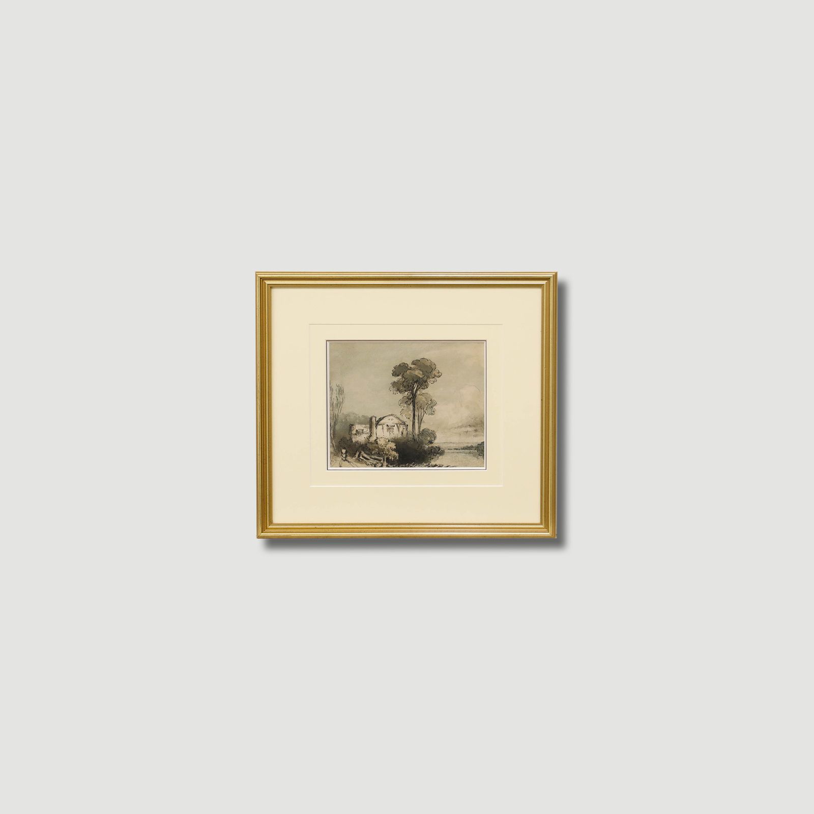 Attrib. James Robertson Framed 19th Century Watercolour, A Country Cottage photo vinterior