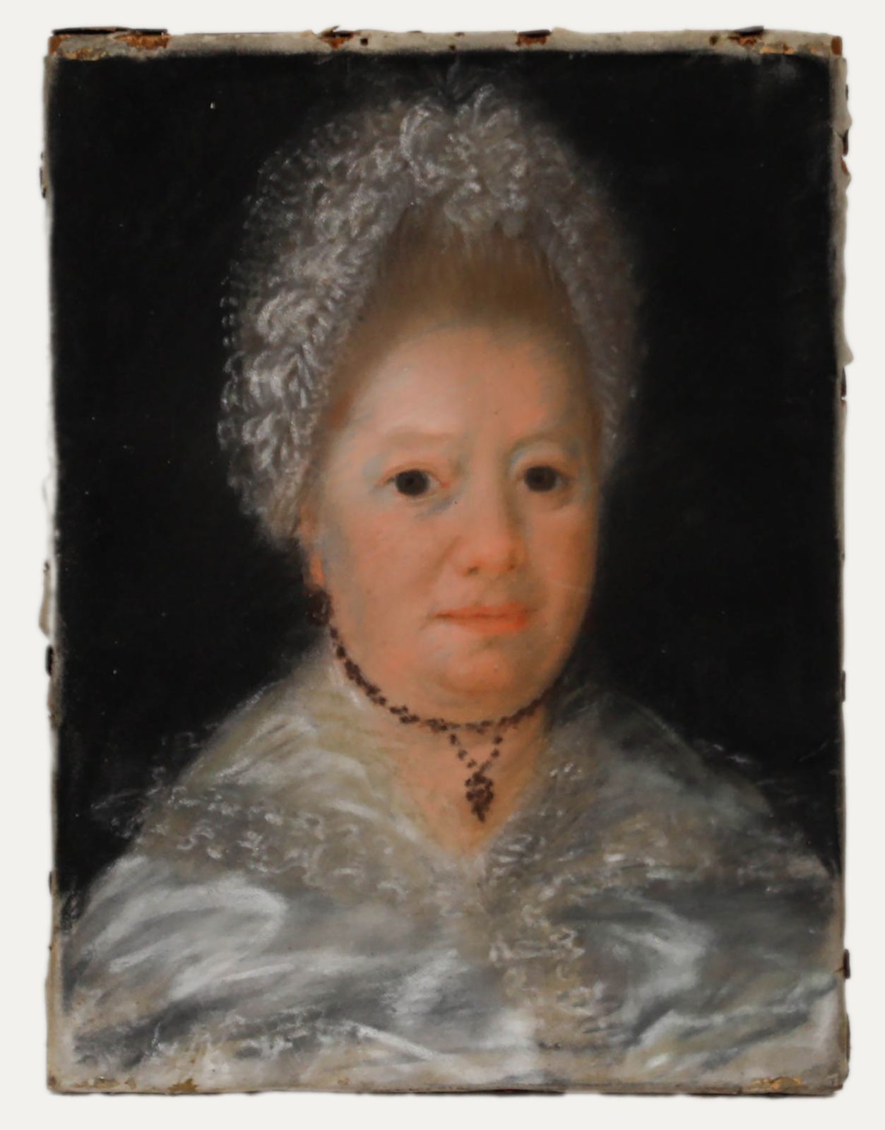Dutch School Early 19th Century Pastel Portrait Of A Lady In Lace photo furniture