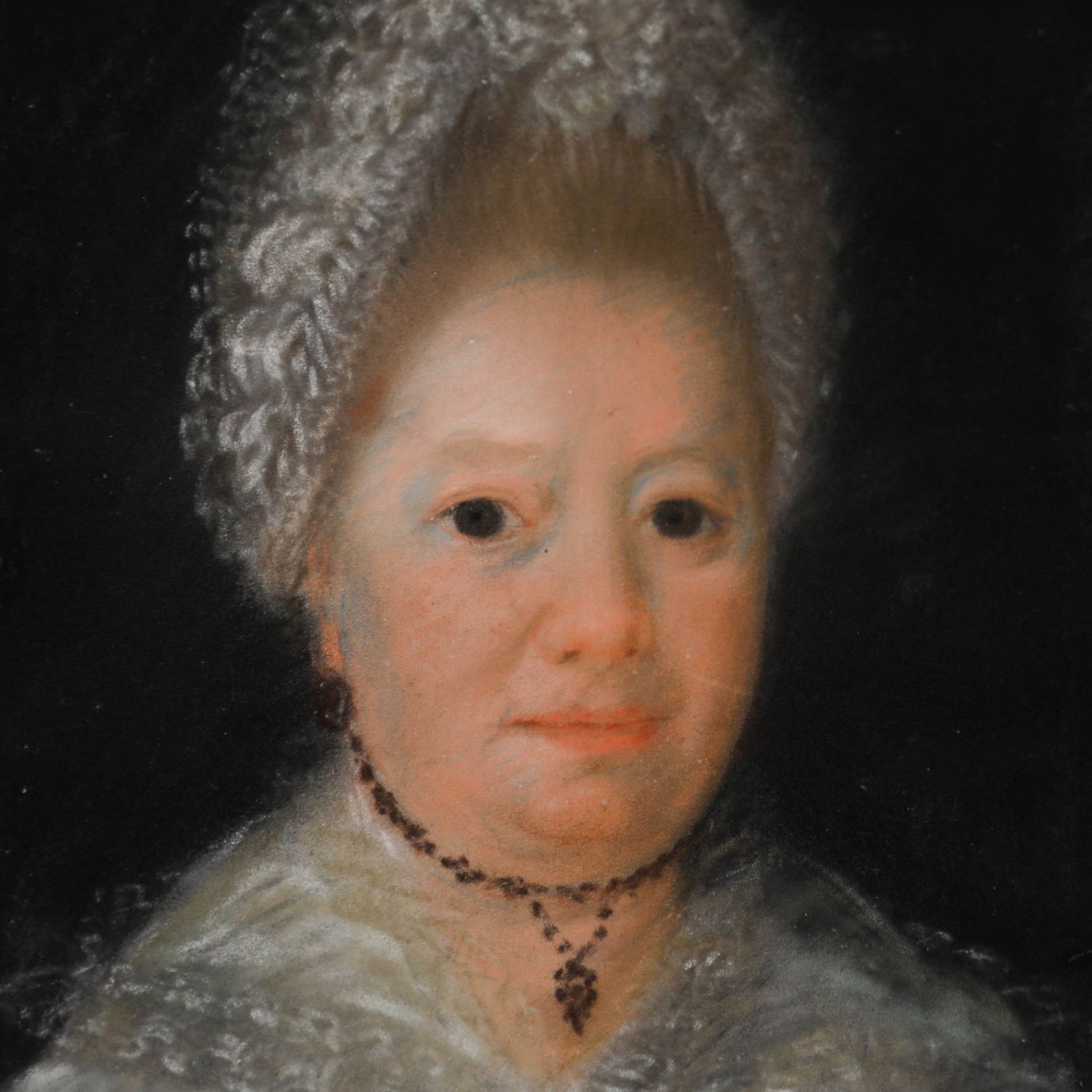 Dutch School Early 19th Century Pastel Portrait Of A Lady In Lace photo Art