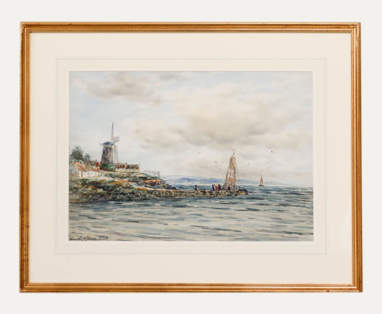 John Hamilton Glass Ssa (Fl.1890 1925) Watercolour, On The Dutch Coast