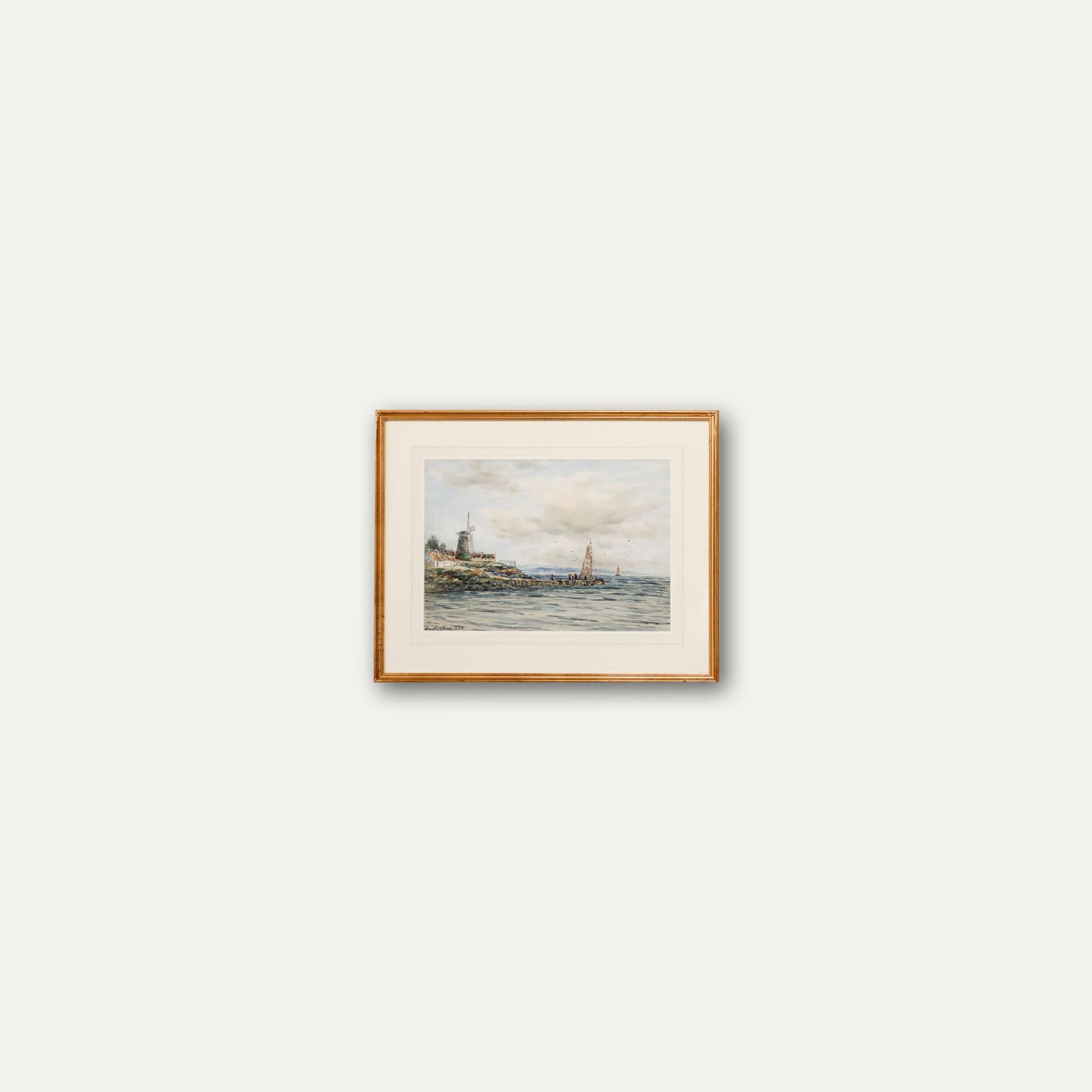 John Hamilton Glass Ssa (Fl.1890 1925) Watercolour, On The Dutch Coast photo buy