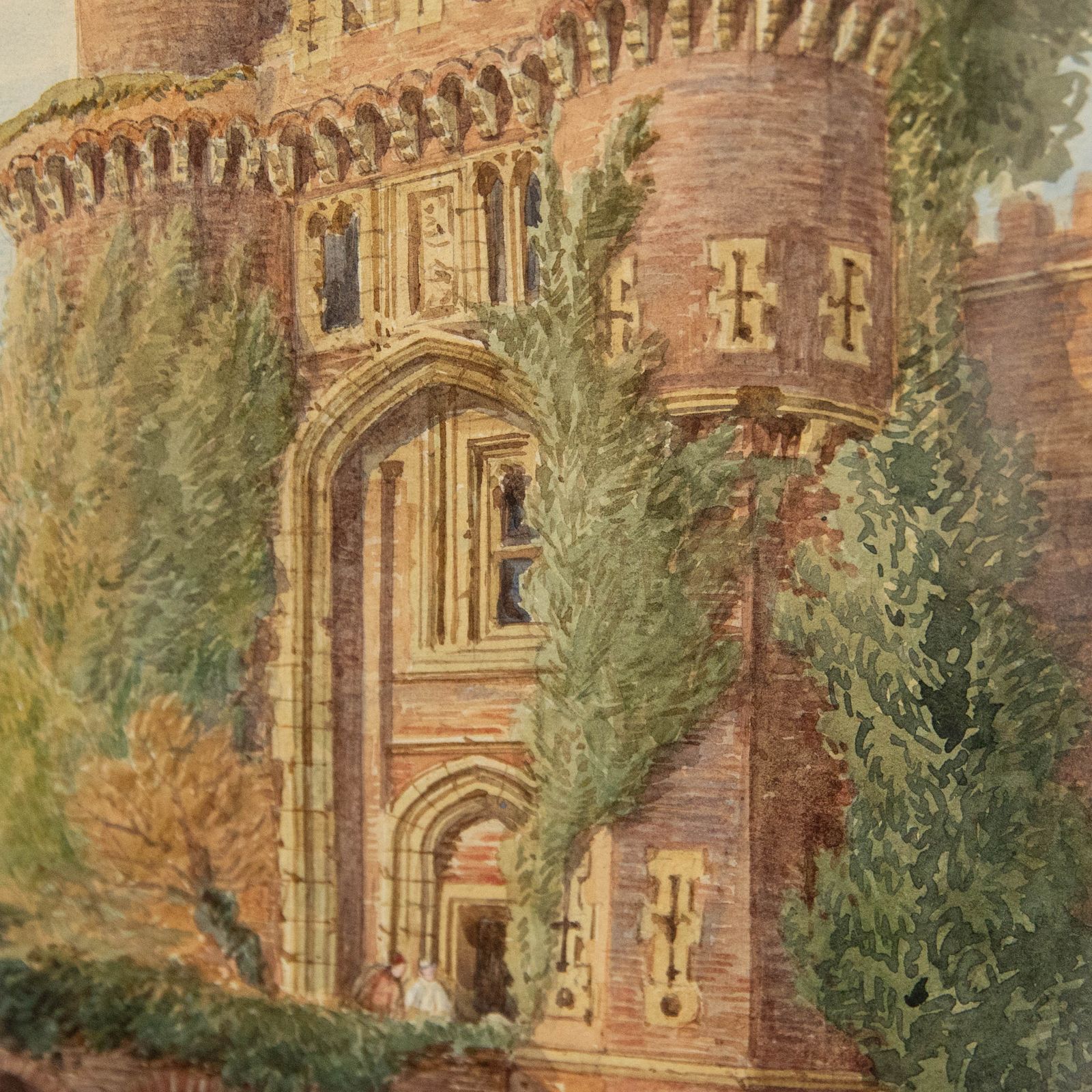 W. Richardson  20th Century Watercolour, Herstmonceux Castle photo Art
