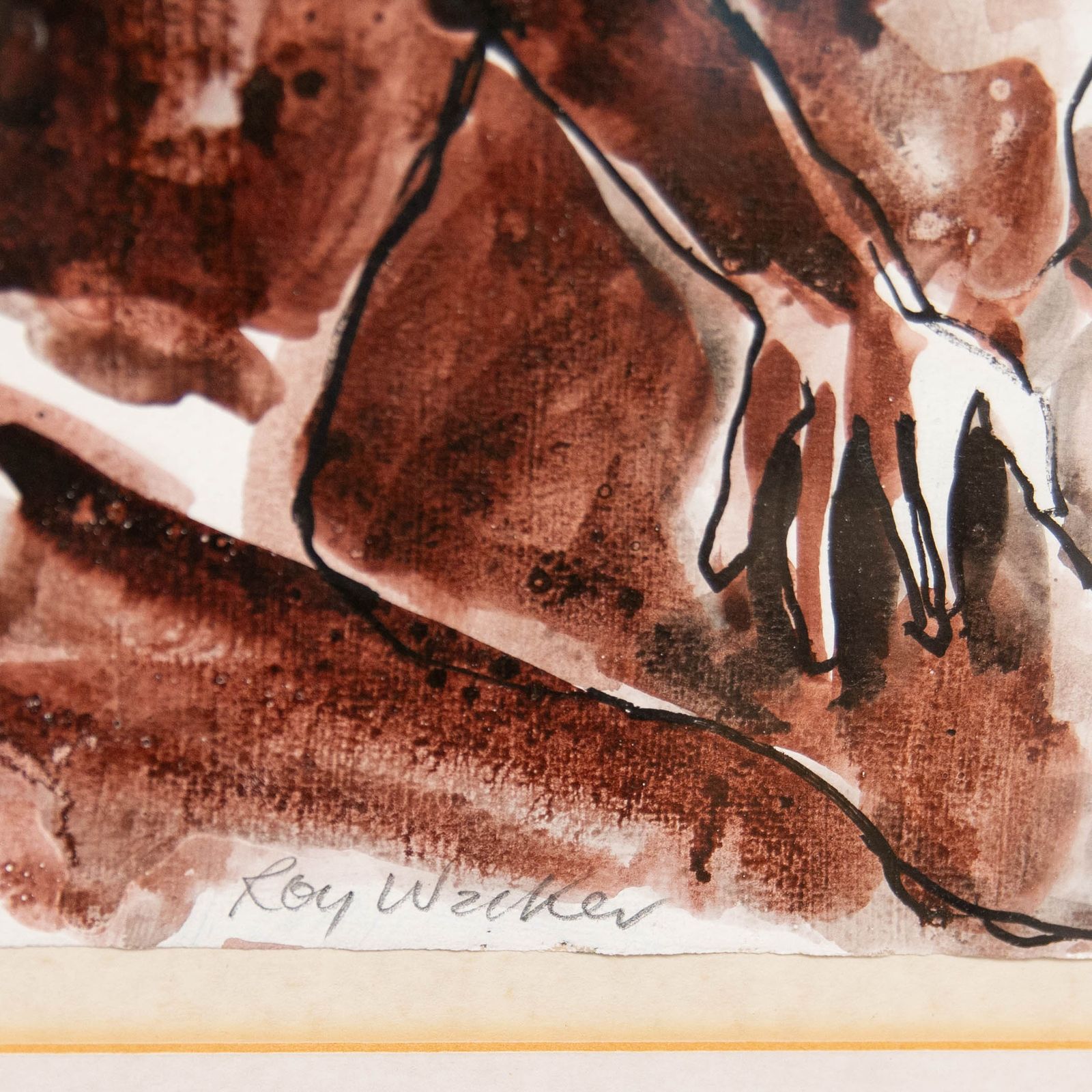 Roy Walker (1936 2001) 1988 India Ink, Kneeling Nude photo buy
