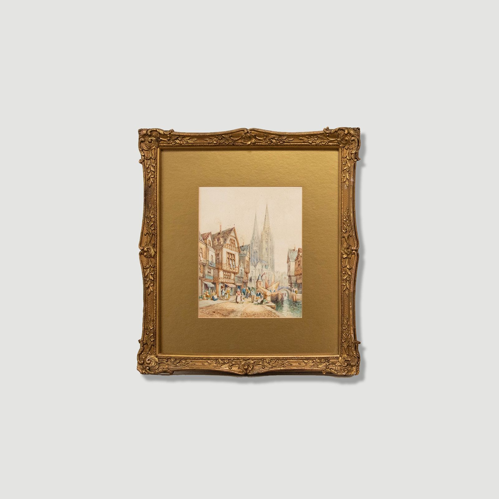 Henry T. Schafer (1854 1915) Early 20th Century Watercolour, Chartres photo vinterior