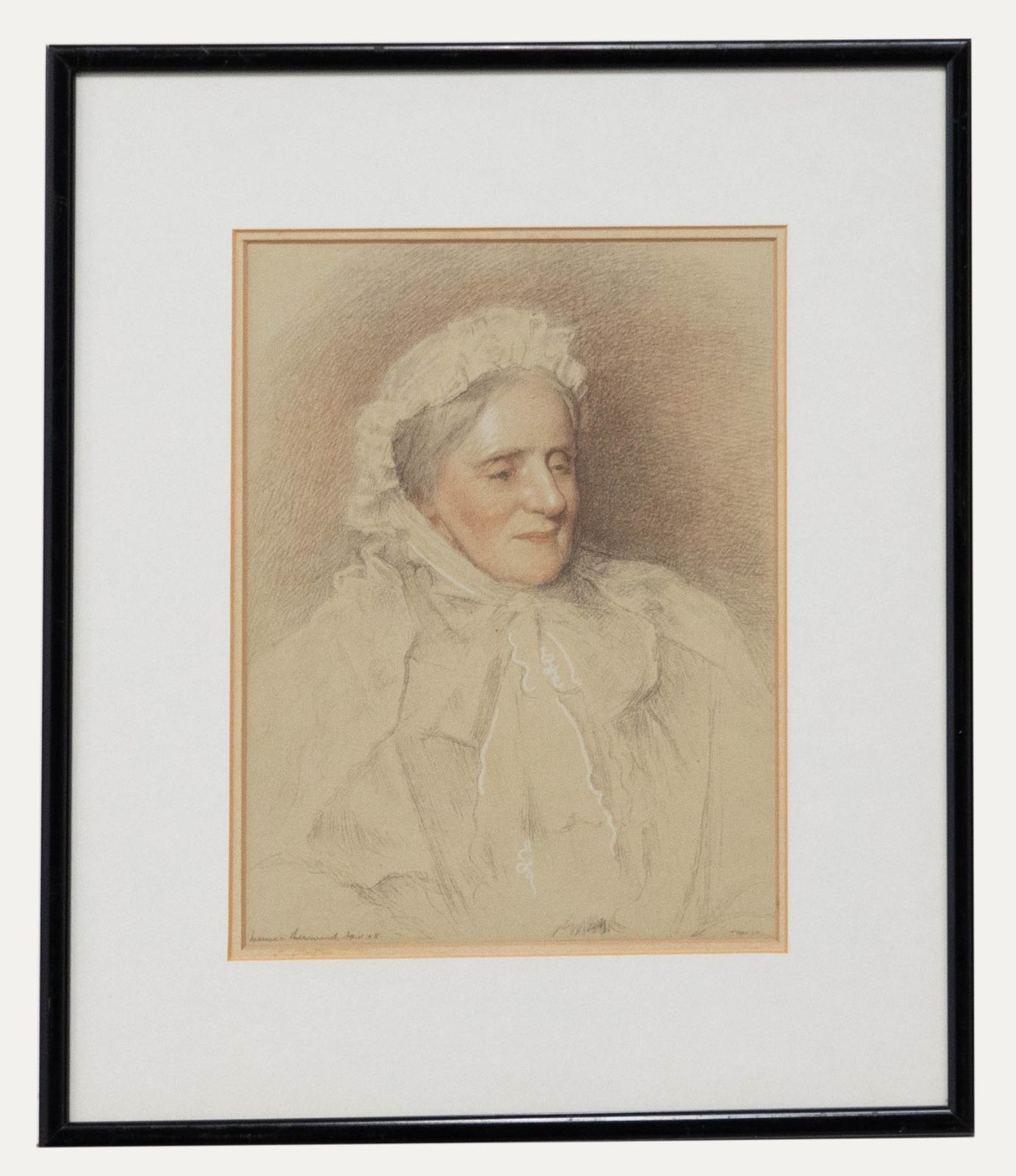 Framed Early 20th Century Pastel Portrait Of Lady Hadew