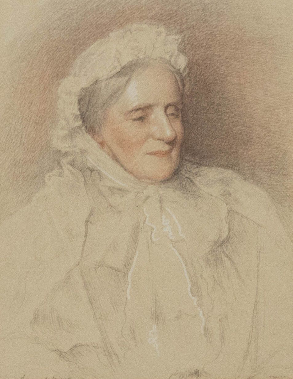 Framed Early 20th Century Pastel Portrait Of Lady Hadew photo furniture