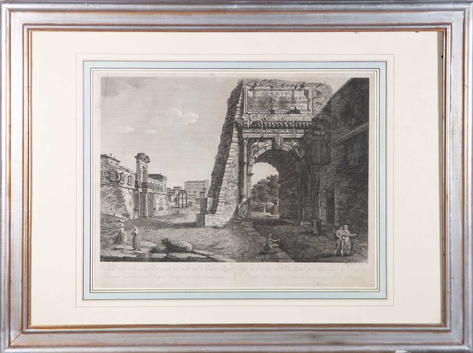 Francois Morel (1768 1840) 19th Century Engraving, Veduta Dell'arco Di Tito