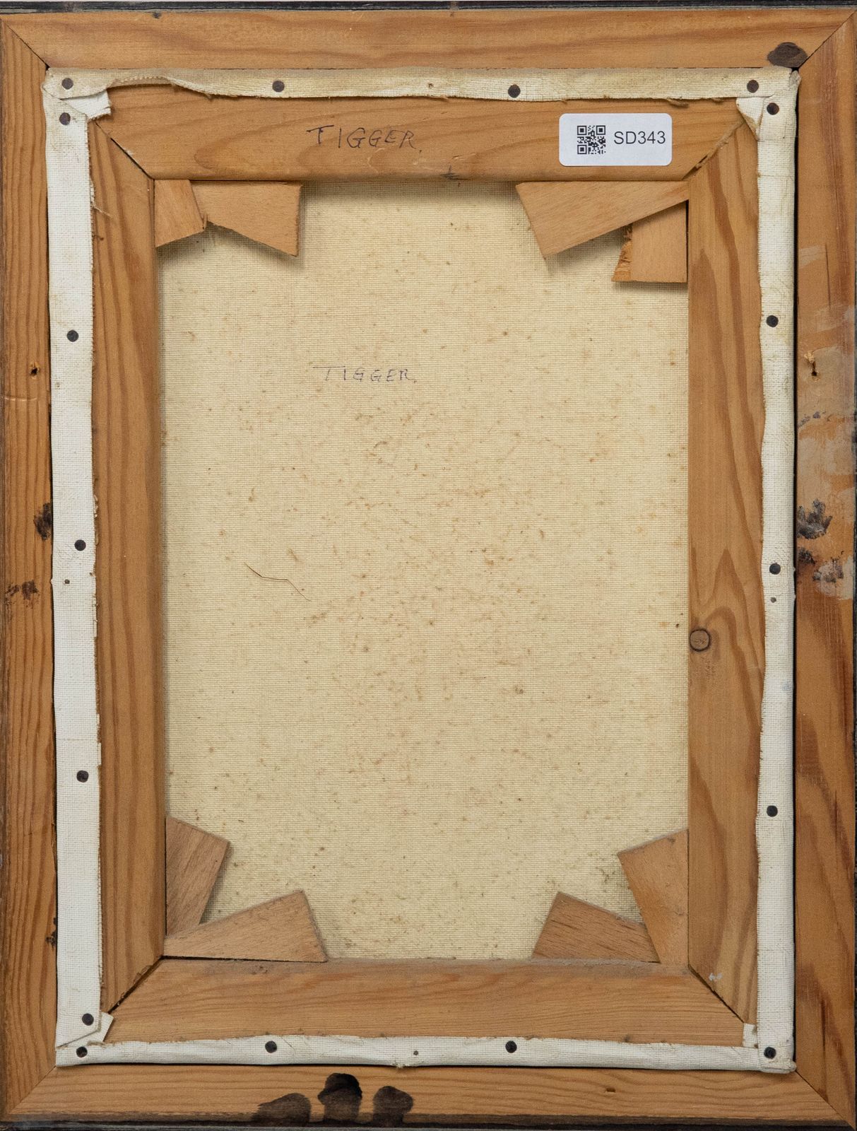 E. Hunter Framed 20th Century Oil, Portrait Of Tigger photo for sale