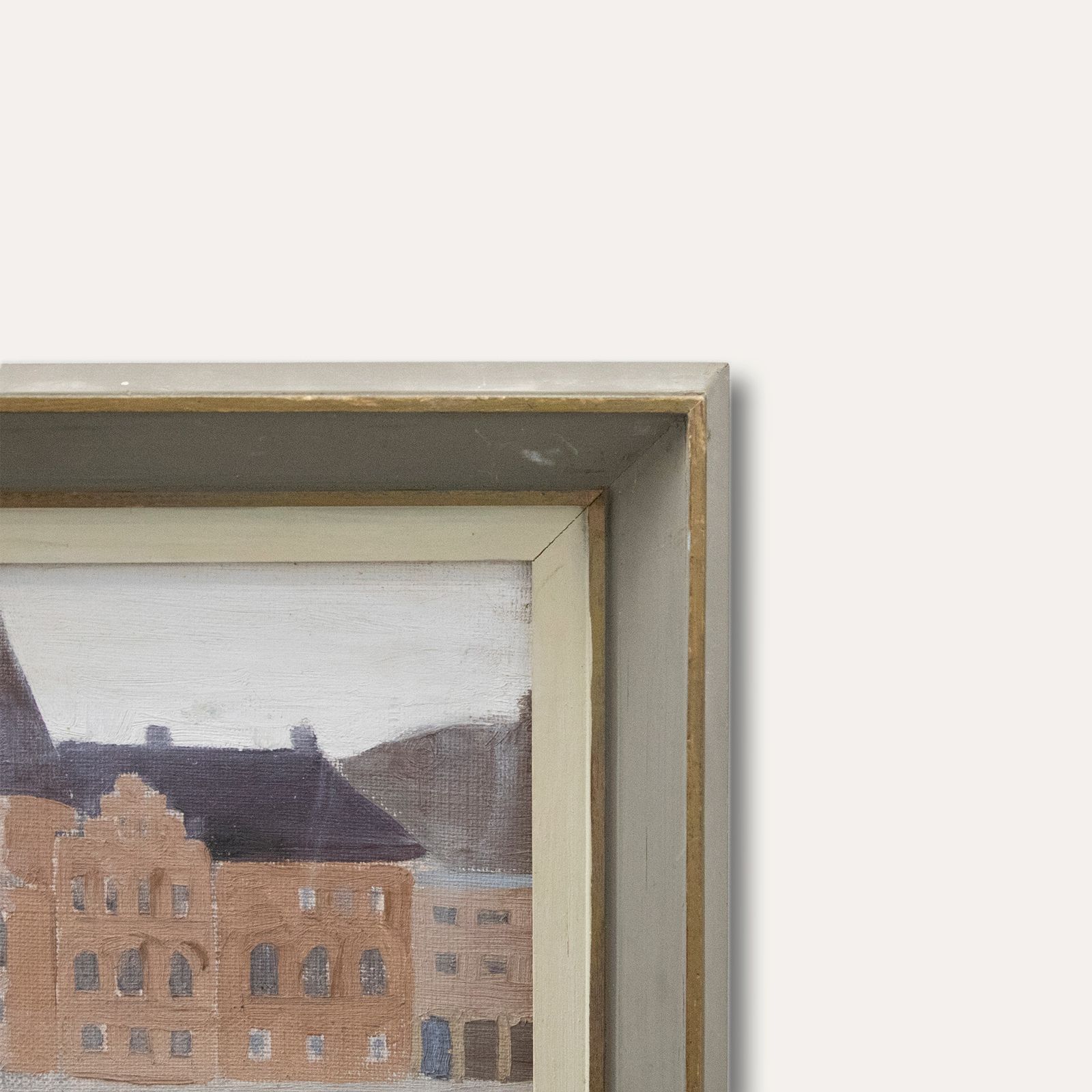 Gote Pawlack  Mid 20th Century Oil, Church On The River photo Art