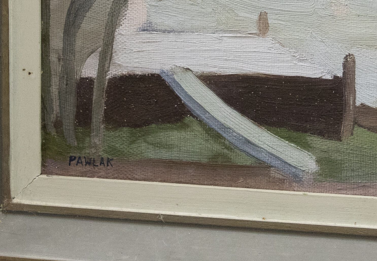 Gote Pawlack  Mid 20th Century Oil, Church On The River photo 195.0