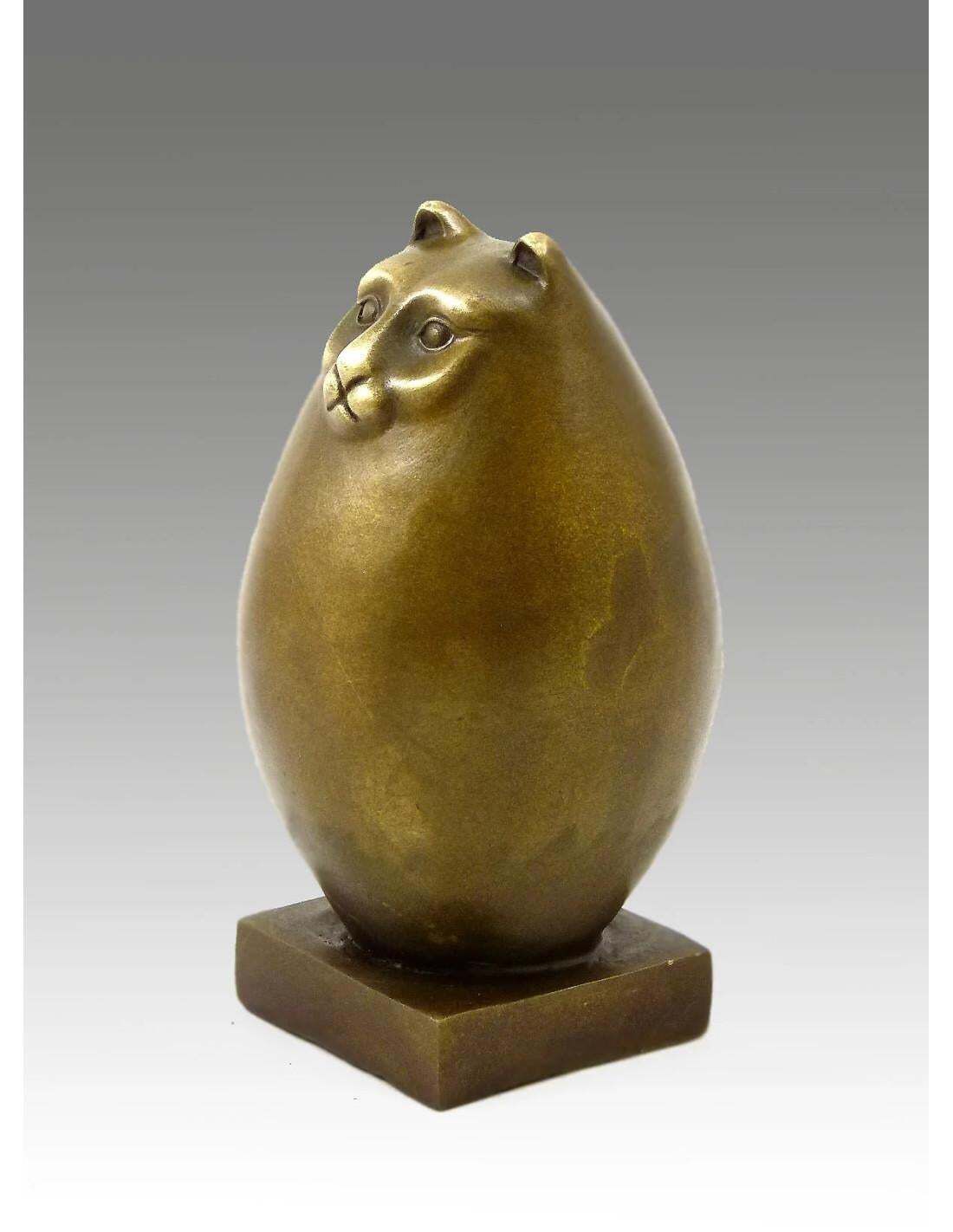 Bronze Sculpture Of The Big Cat After Fernando Botero, 20th Century. photo for sale