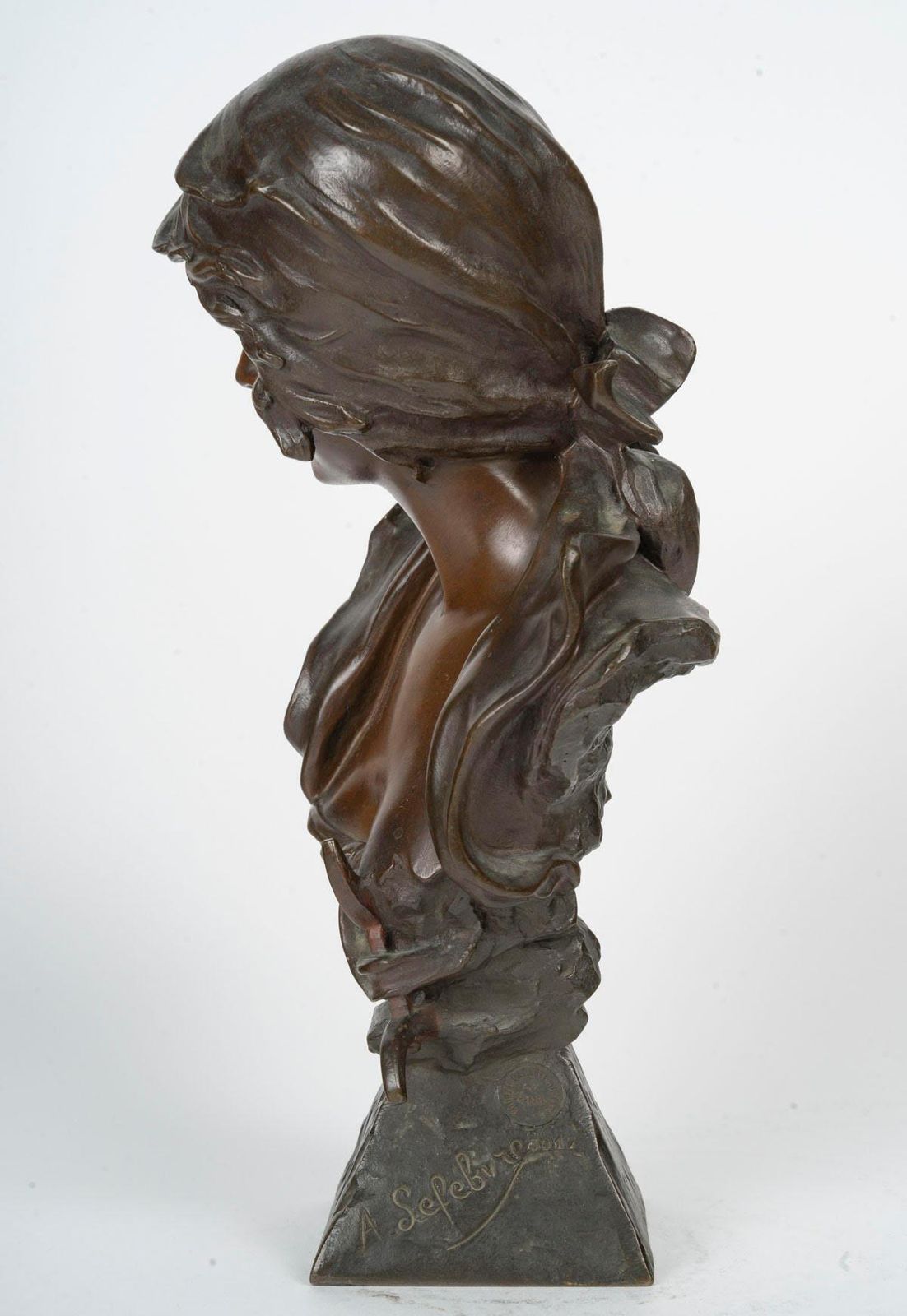 Bronze Sculpture Representing Salammbo By A.Sefebire, Early 20th Century. photo buy