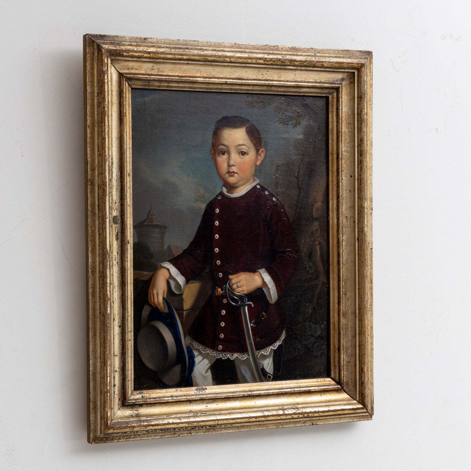 Georg Wilhelm Wanderer (1804 1863), Portrait Of A Boy, Nuremberg 1836 photo for sale
