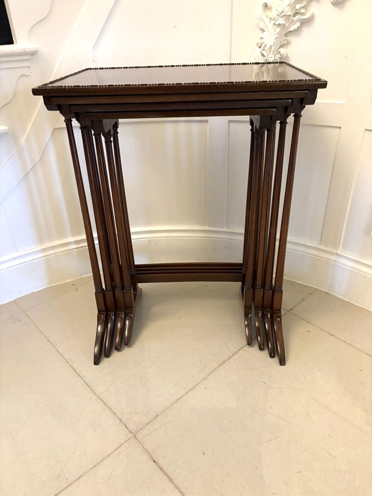 Antique Early 20th Century Quality Mahogany Nest Of Four Tables photo 1285.0