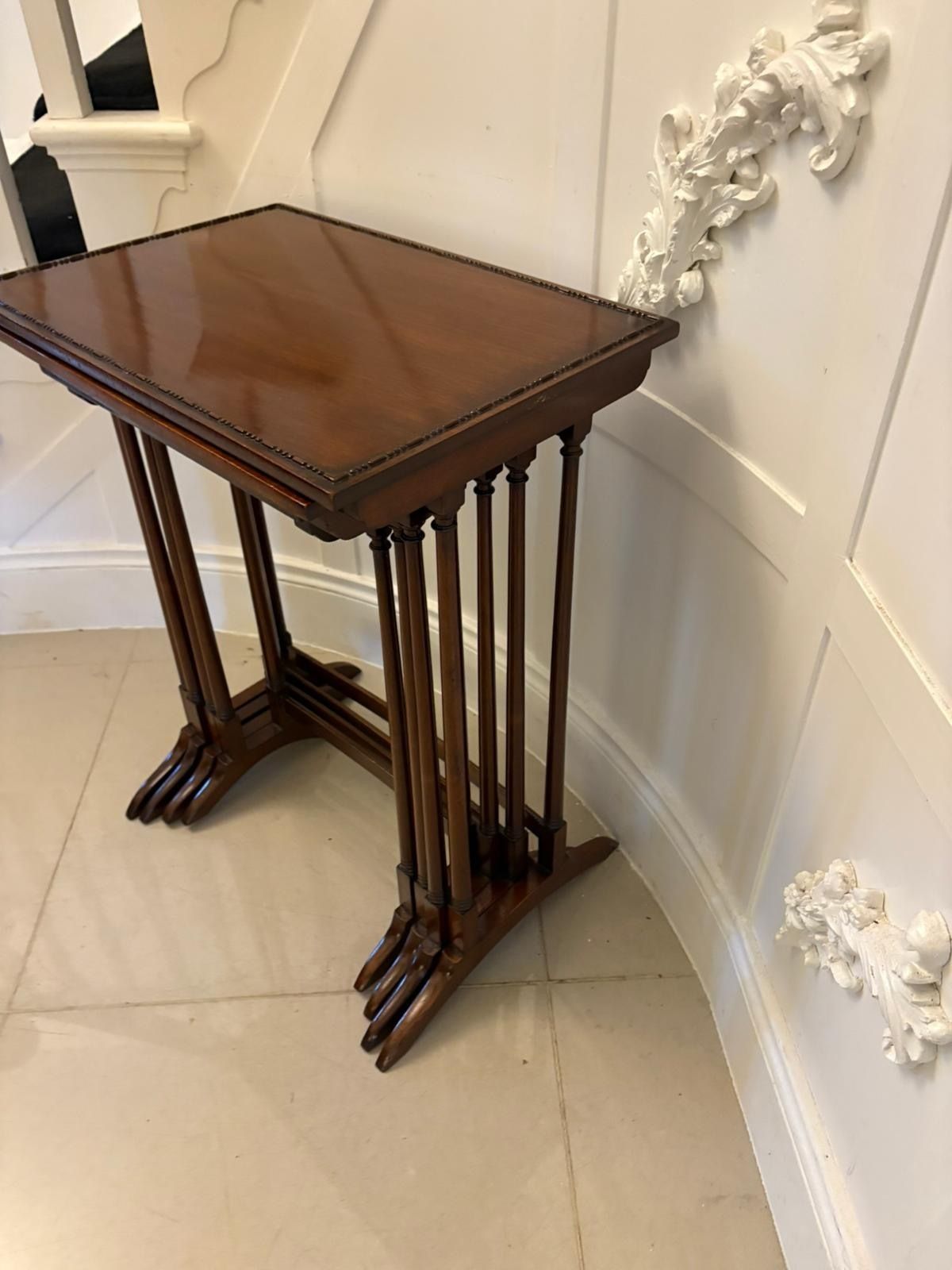 photo furniture Antique Early 20th Century Quality Mahogany Nest Of Four Tables