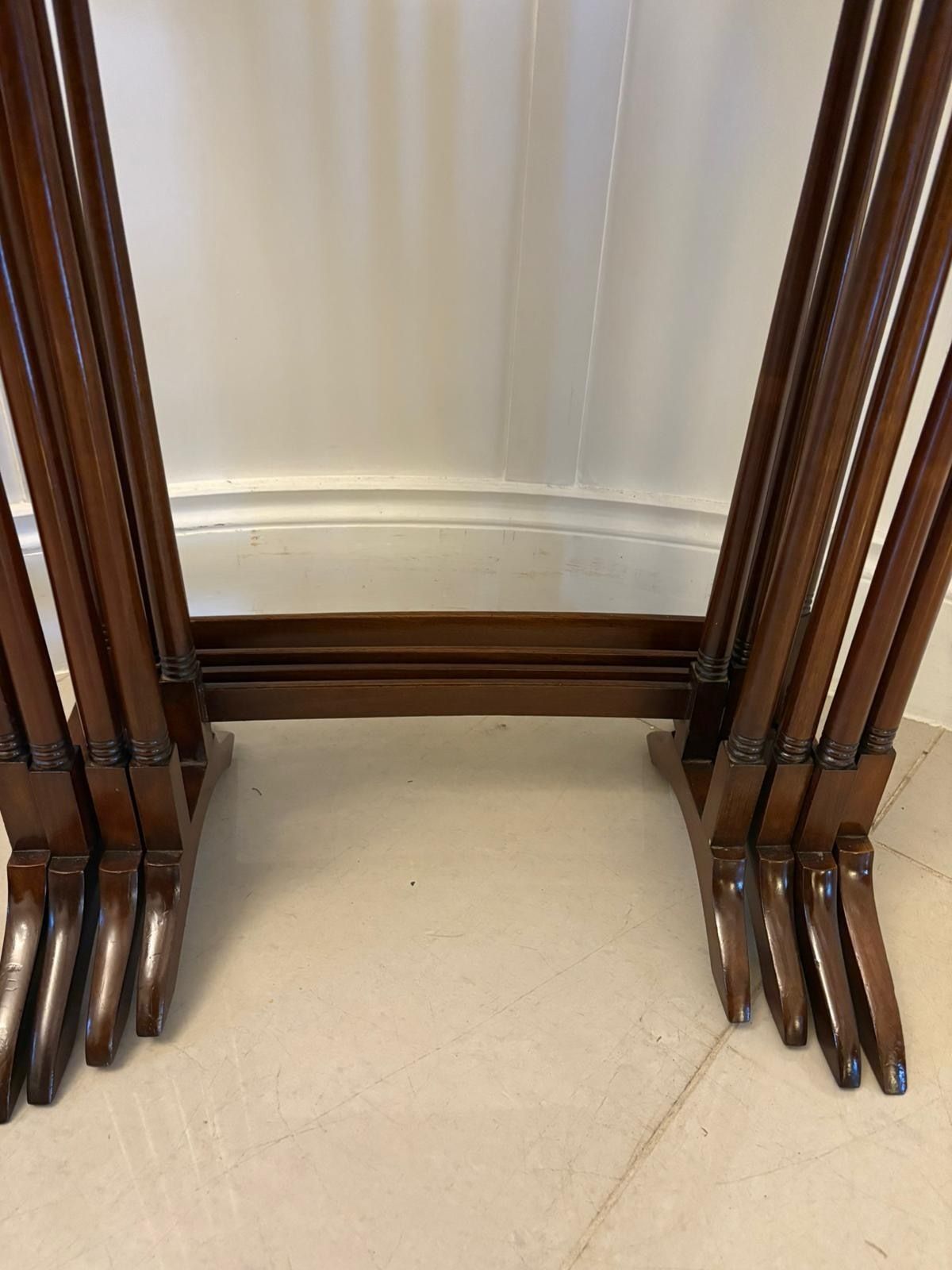 Furniture Antique Early 20th Century Quality Mahogany Nest Of Four Tables photo