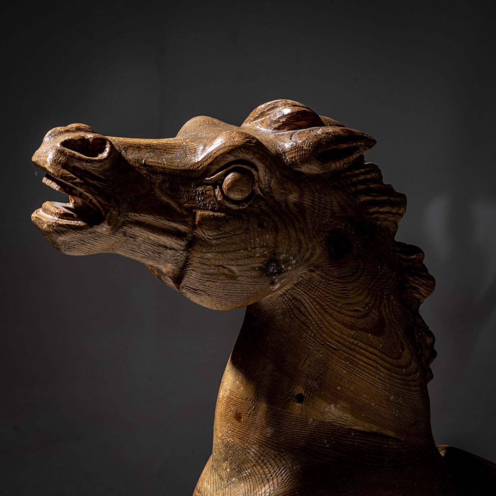 Wooden Merry Go Round Horse, Early 20th Century photo Art