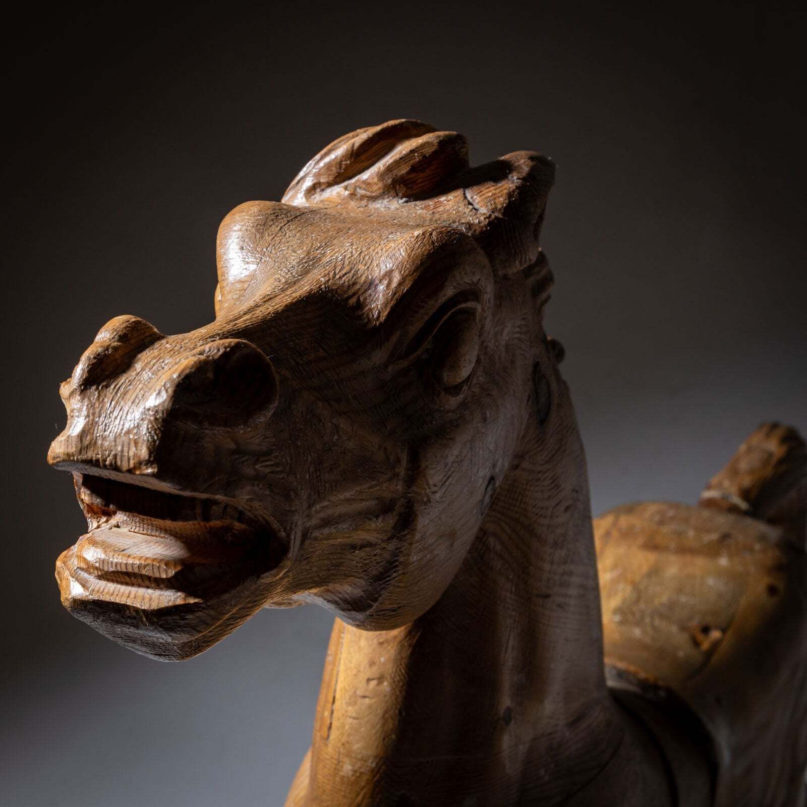 photo furniture Wooden Merry Go Round Horse, Early 20th Century