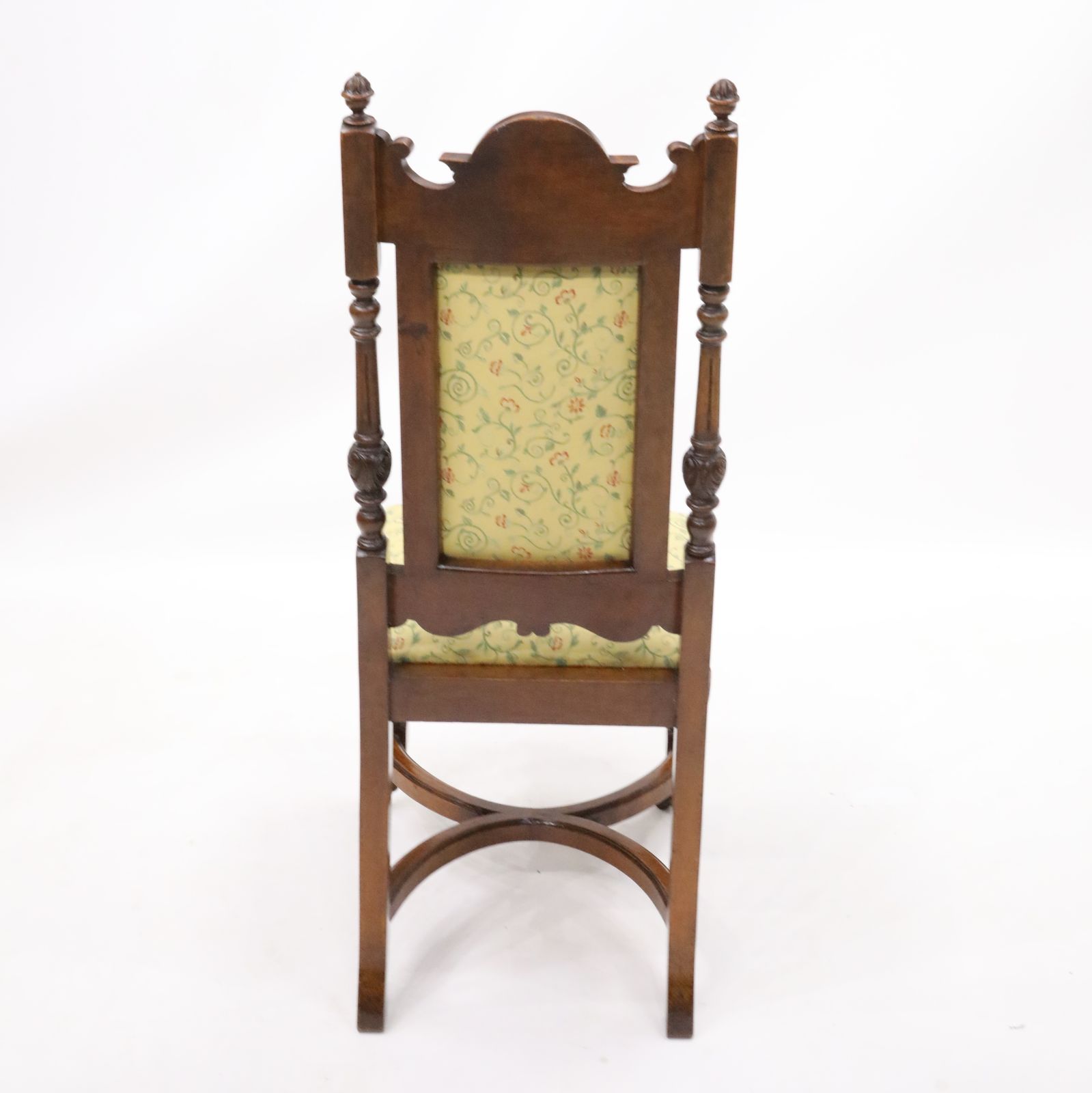 photo furniture Antique Carved Hall Chair With Upholstered Seat And Back Free Delivery
