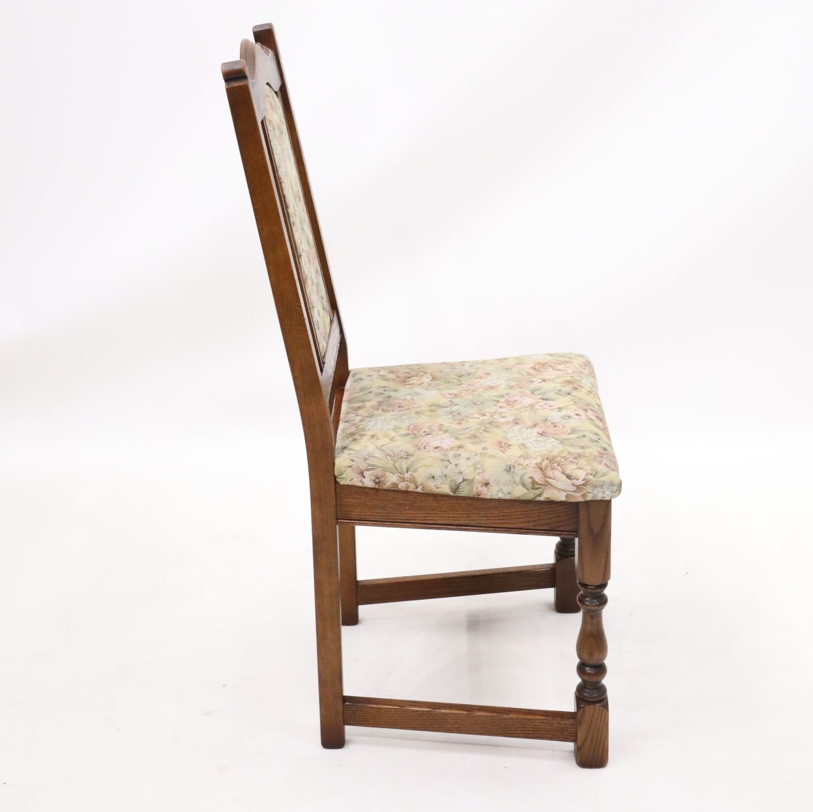 Furniture 6 Old Charm Dining Chairs Tonwell Rose Upholstery Tudor Brown Free Uk Delivery* photo