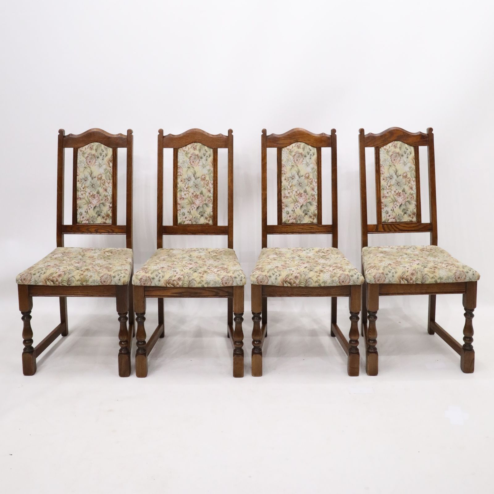 photo vinterior 6 Old Charm Dining Chairs Tonwell Rose Upholstery Tudor Brown Free Uk Delivery*