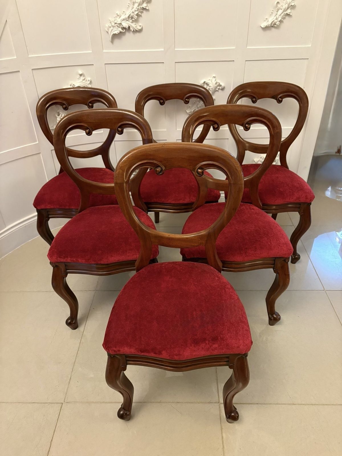 Superb Quality Set Of Six Antique 19th Century Mahogany Dining Chairs