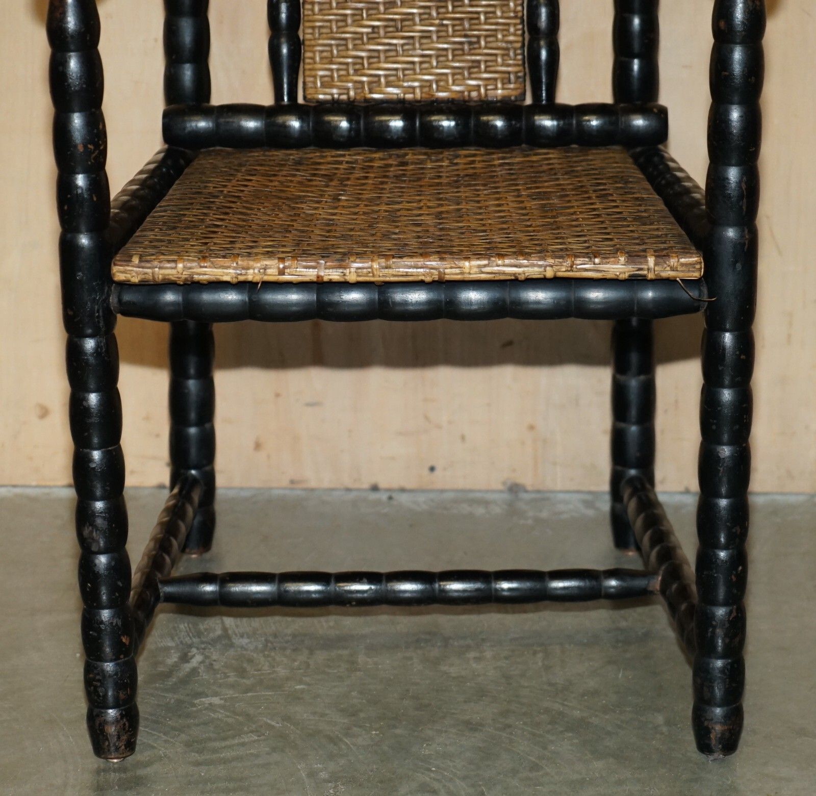 photo vinterior Josef Zotti Poltrona Jugendstil Circa 1911 Ebonished Maplewood Armchair