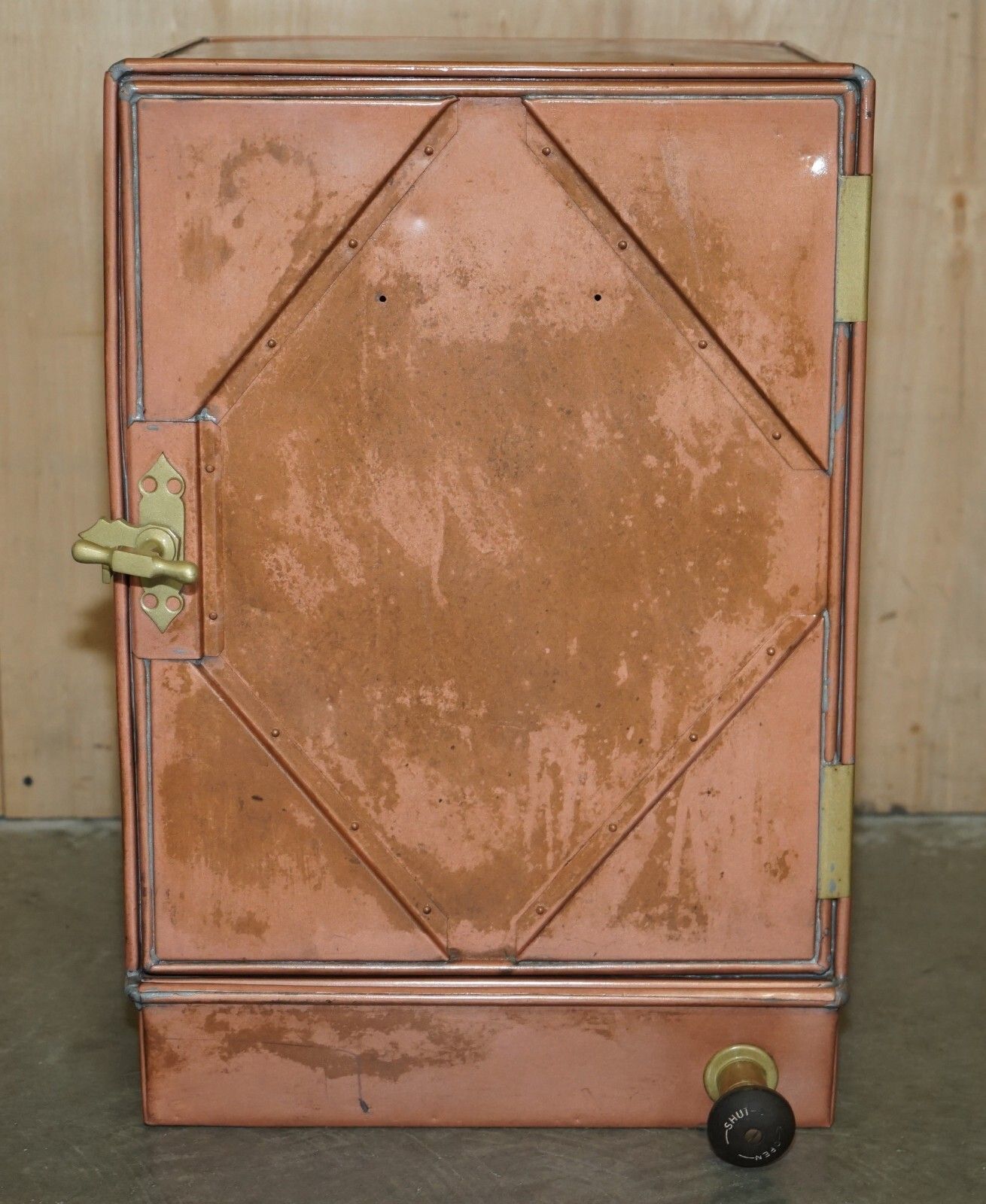 Antique Copper Fridge Ideal Cool Bedside Or Side End Lamp Wine Table Must See!!! photo 995.0