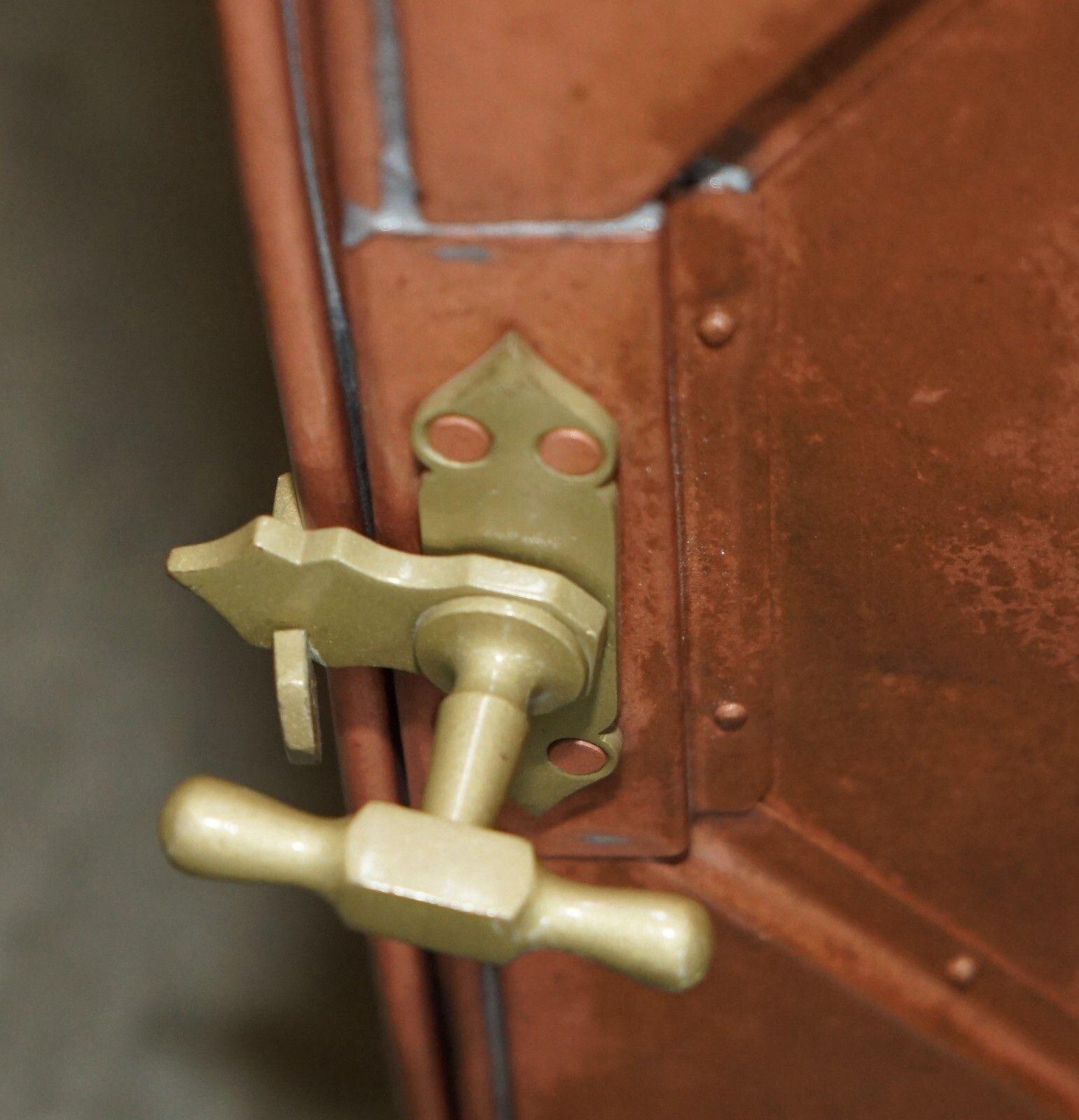Antique Copper Fridge Ideal Cool Bedside Or Side End Lamp Wine Table Must See!!! photo vinterior