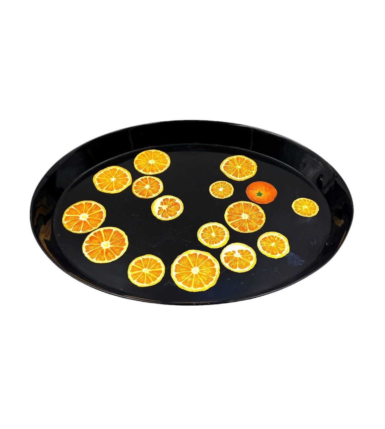 Piero Fornasetti, Oranges Tray, Atelier Fornasetti, Ca. 1955 photo for sale