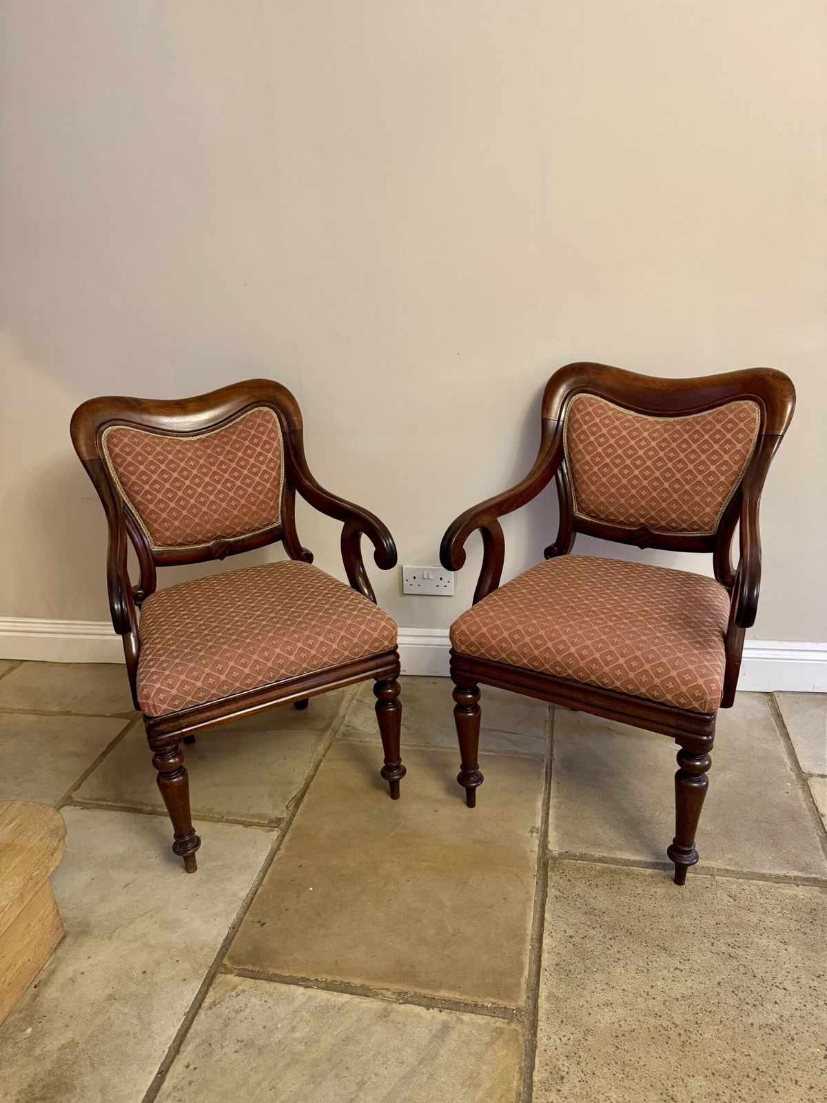 Stunning Pair Of Quality 19th Century Mahogany Desk Chairs photo for sale
