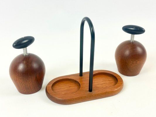 Salt And Pepper Mills Ball Boy By Richard Nissen And Carsten Jørgensen For Bodum, Denmark, 1960s, Set Of 3 photo for sale