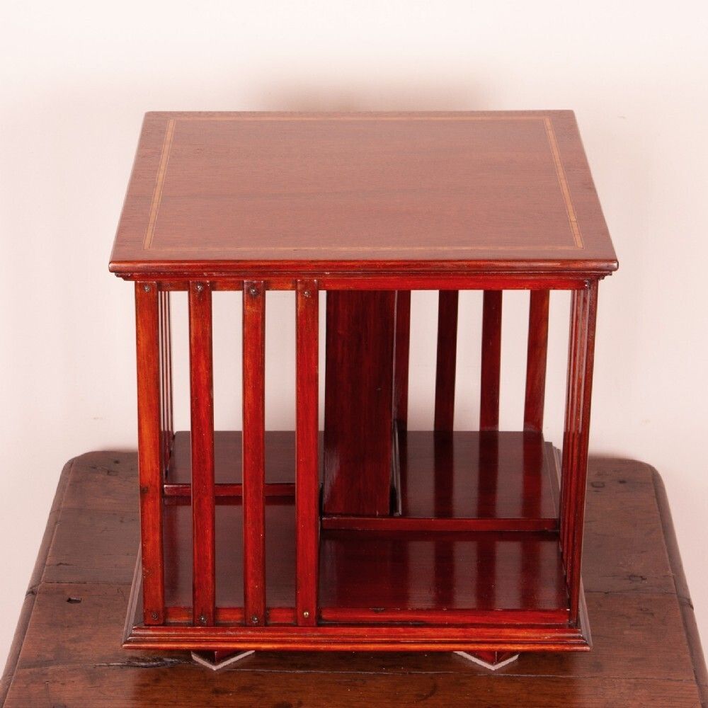 Inlaid Table Top Revolving Bookcase photo furniture