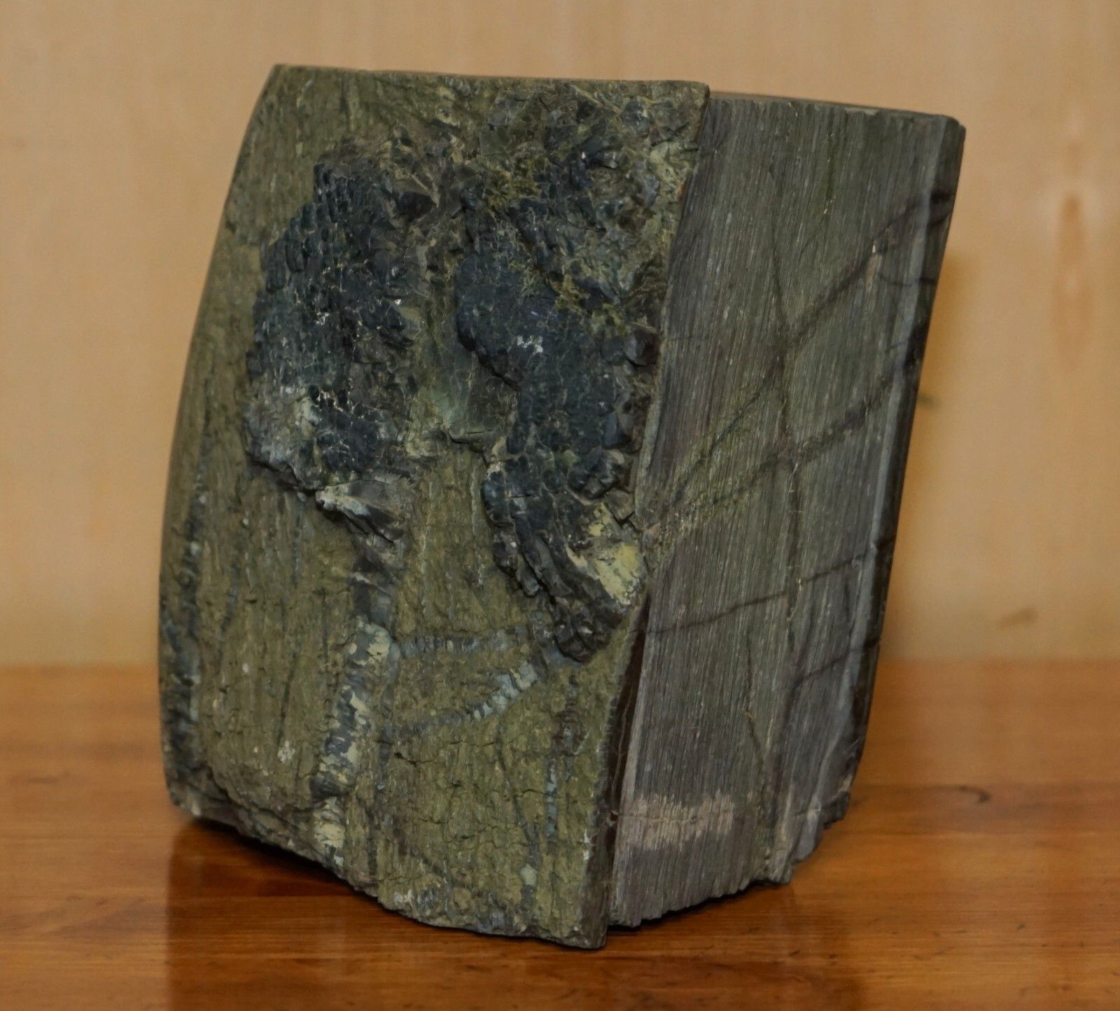 Distressed Sulpted Antique Library Book Carved From Rock Part Of A Large Set photo furniture
